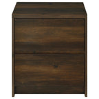 Geary Dark Pine 2-Drawer Nightstand with LED Lights and USB