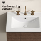 24 Inch Bathroom Vessel Sink - Glossy White