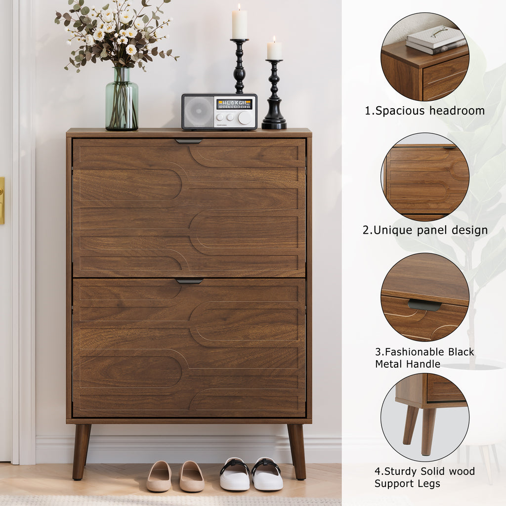 Medieval Modern Independent Shoe Cabinet, 23.62-inch