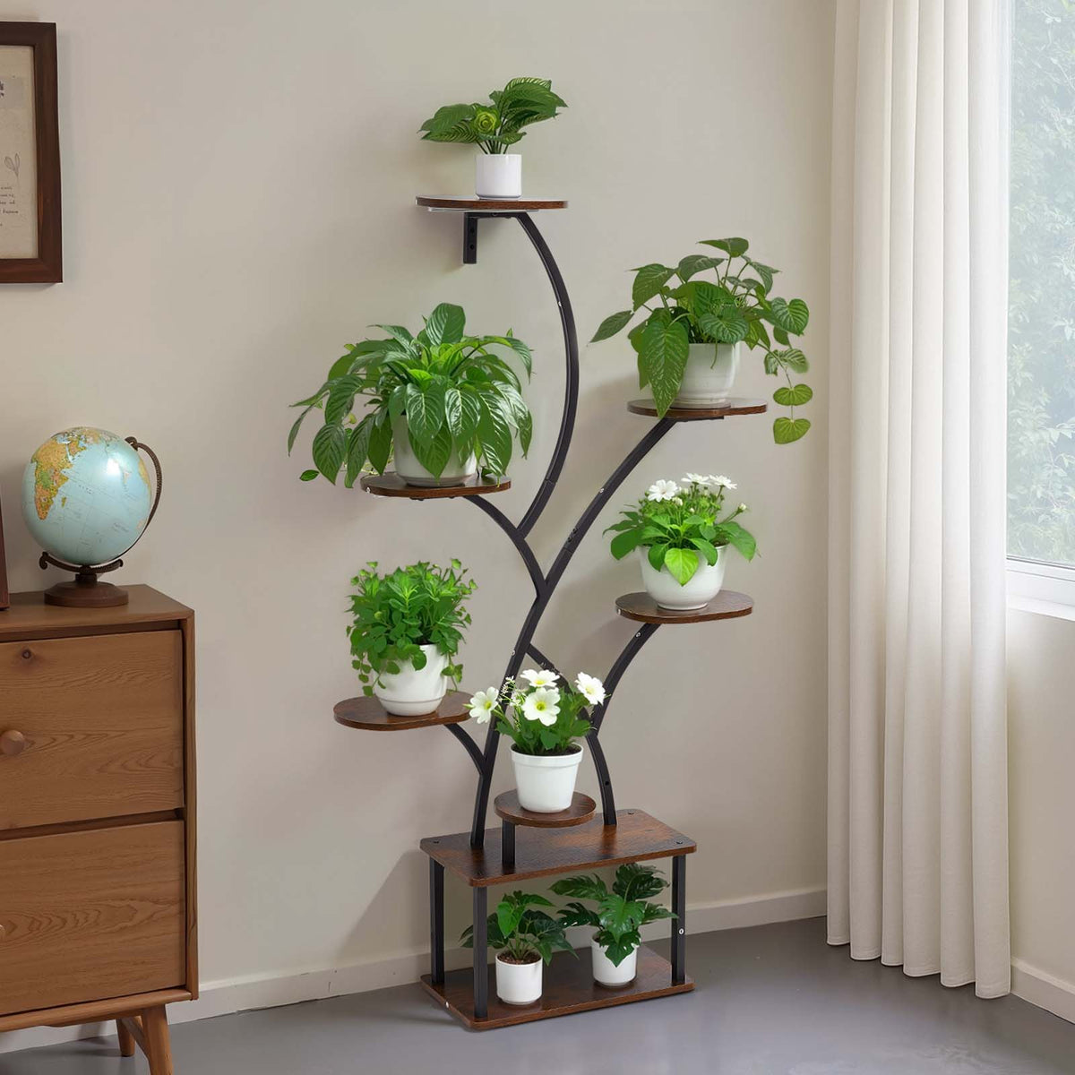 Indoor Plant Stand with Grow Lights
