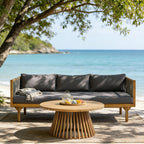 2-Piece Outdoor Patio Set: Sofa with Dark