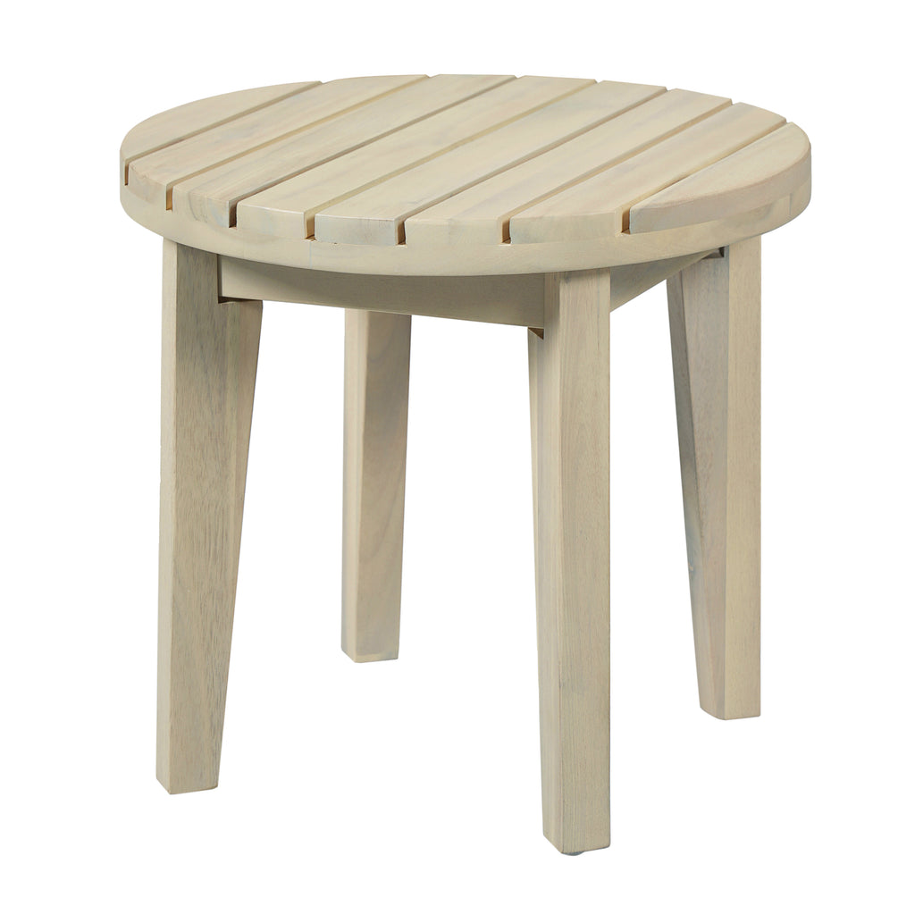 Outdoor 16" Square Acacia Wood Side Table - Light