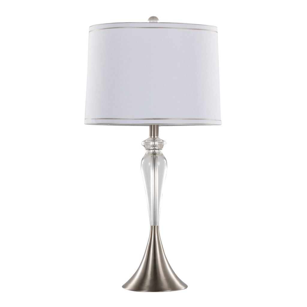 28" Contemporary Crystal Table Lamp Set