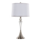 28" Contemporary Crystal Table Lamp Set