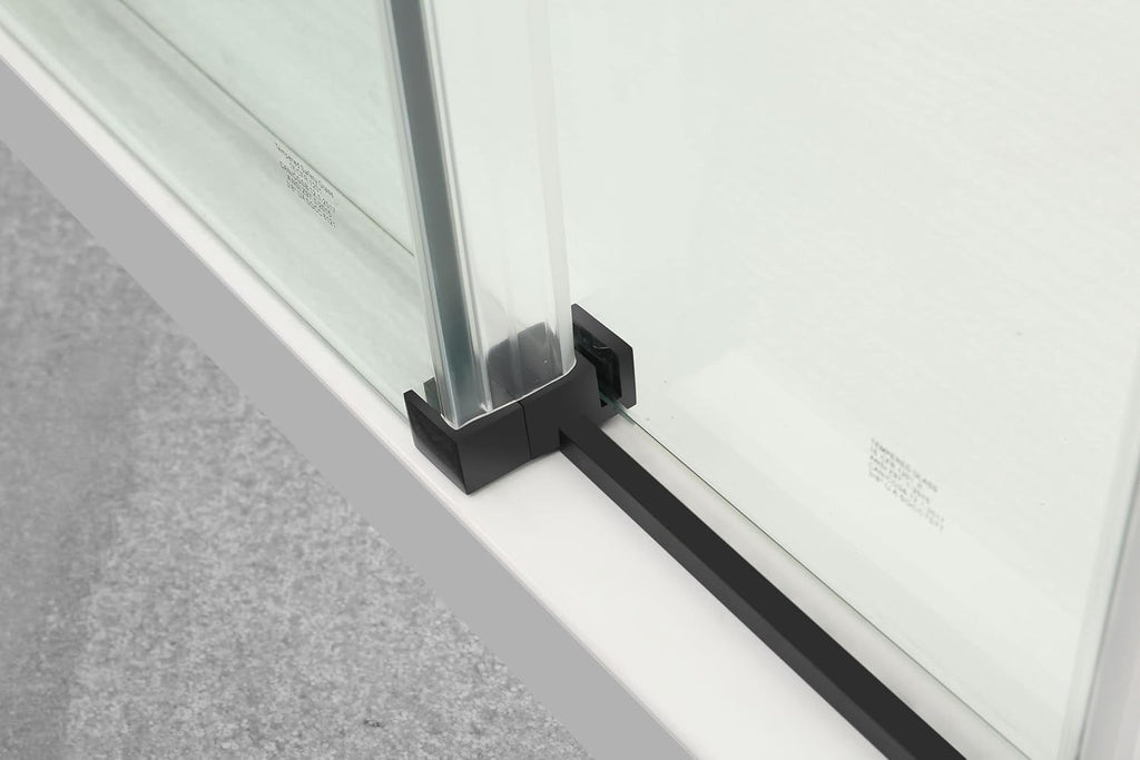 Black 1/4 Inch 6mm Glass Shower Doors