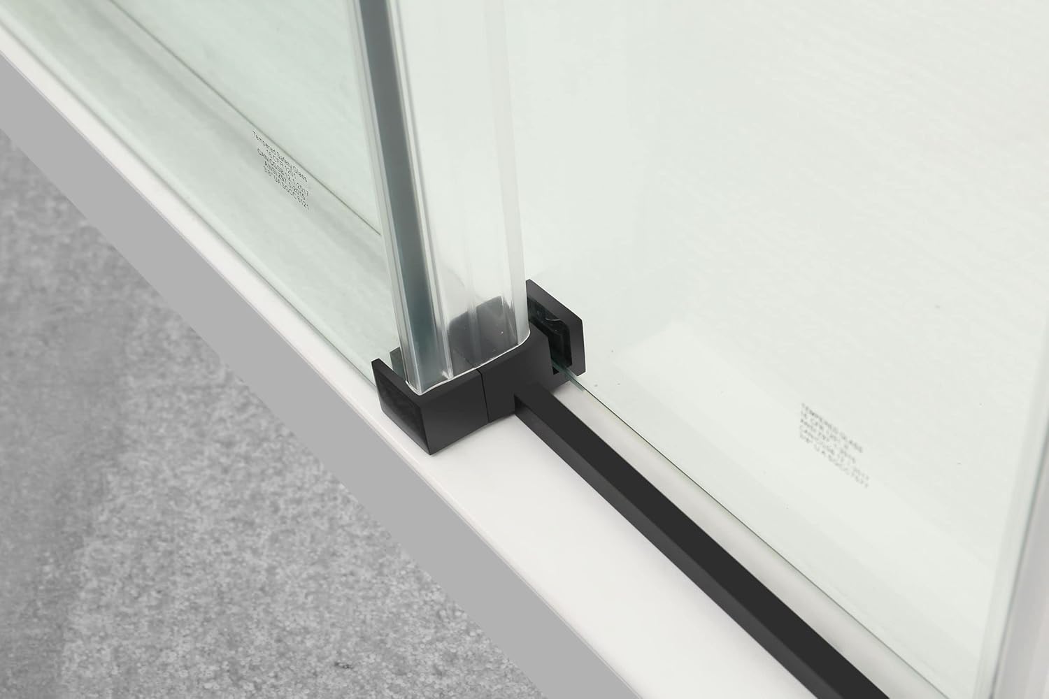 Black 1/4 Inch 6mm Glass Shower Doors