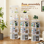 Rotating Bookshelf Tower 5 Tier