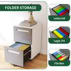 2-Drawer Mobile File Cabinet with Lock