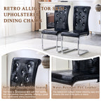 Set of 2 Retro Alligator Skin Upholstered Dining Chairs