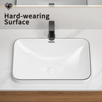 Ceramic Undermount Bathroom Sink 22.05" x 15.36"
