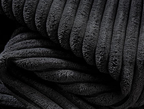 Black Corduroy Ottoman