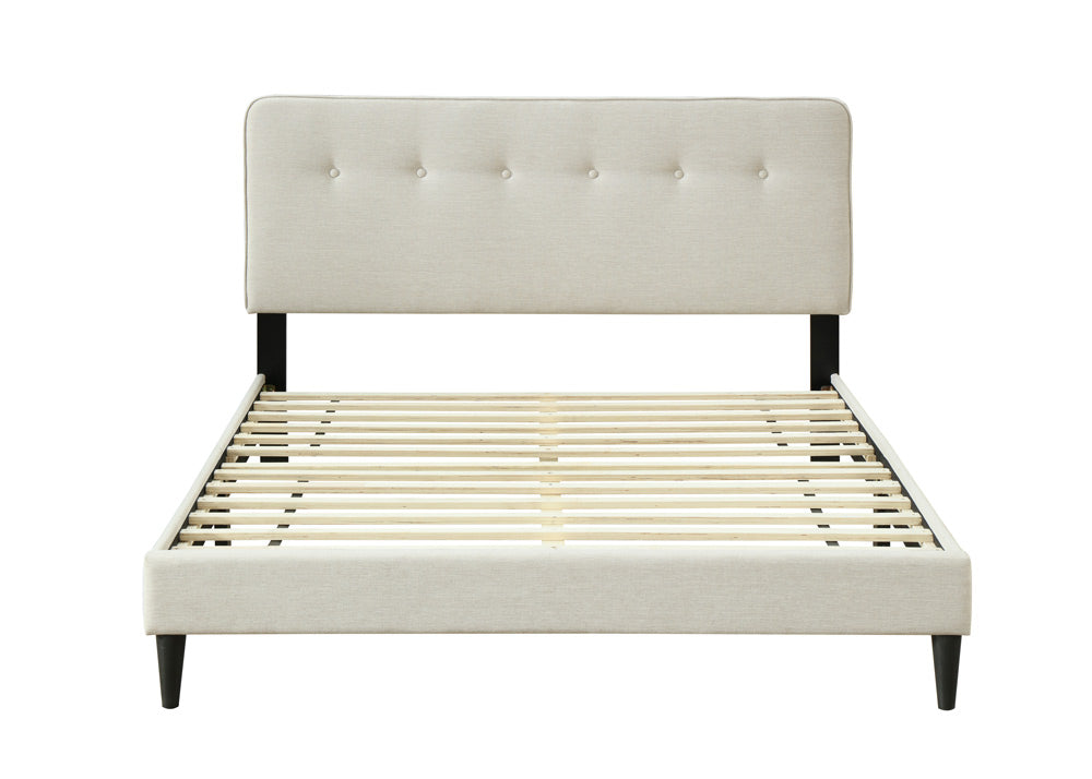 Queen Sized Upholstered Bed in a Box with USB