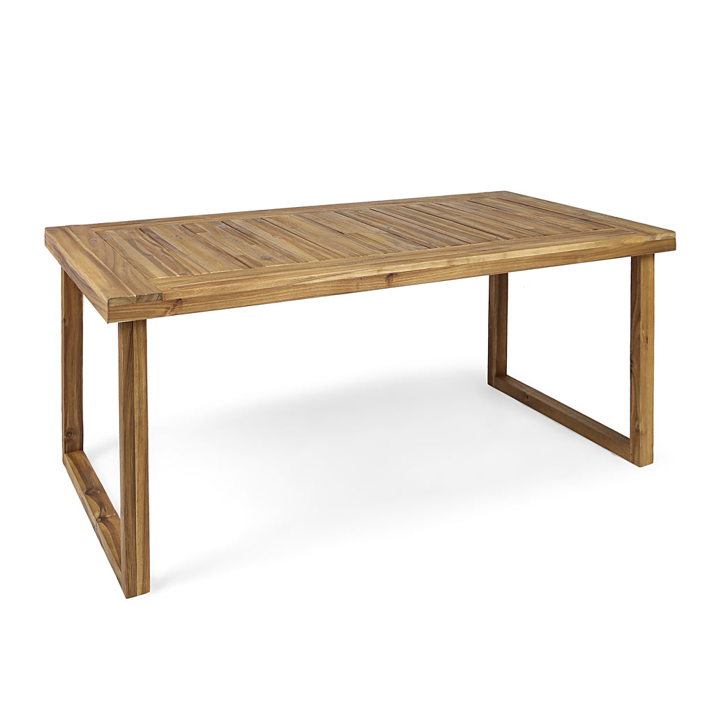 3Pcs Outdoor Acacia Wood Dining Set, Sandblast