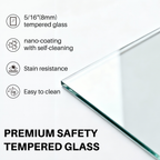 Frameless Shower Door, 44-48 in W x 75 in H
