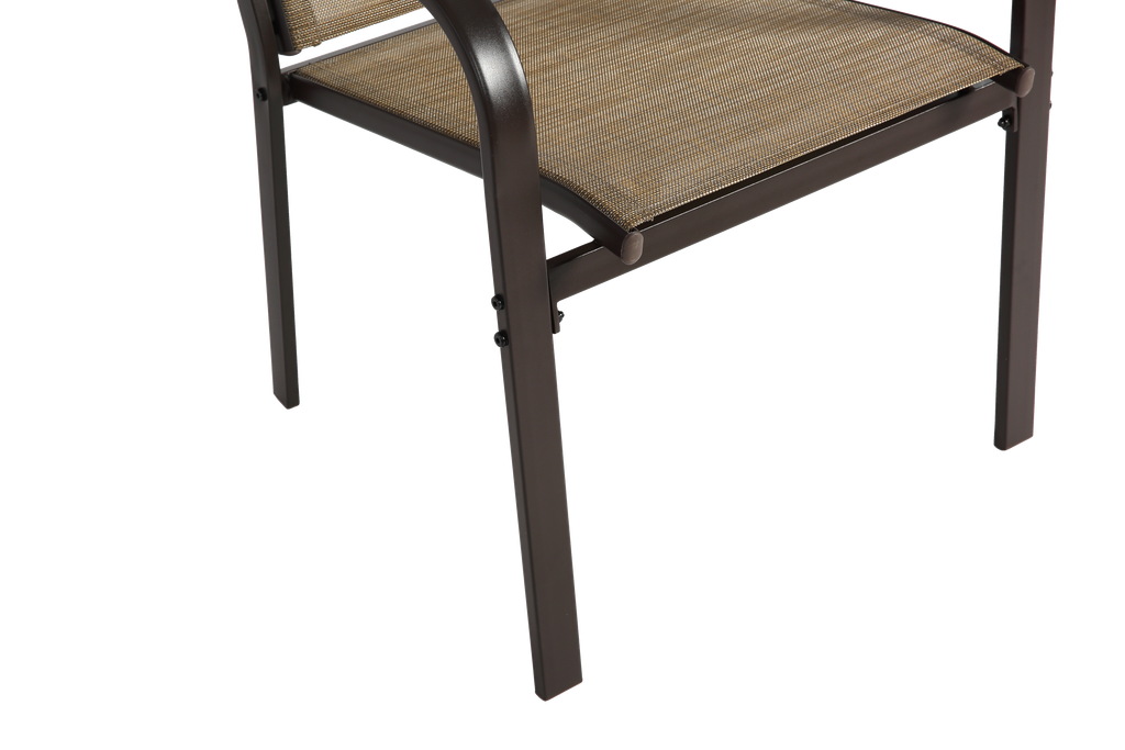 7 Pieces Patio Dining Set with Rectangular Table and 6 Stackable Chairs