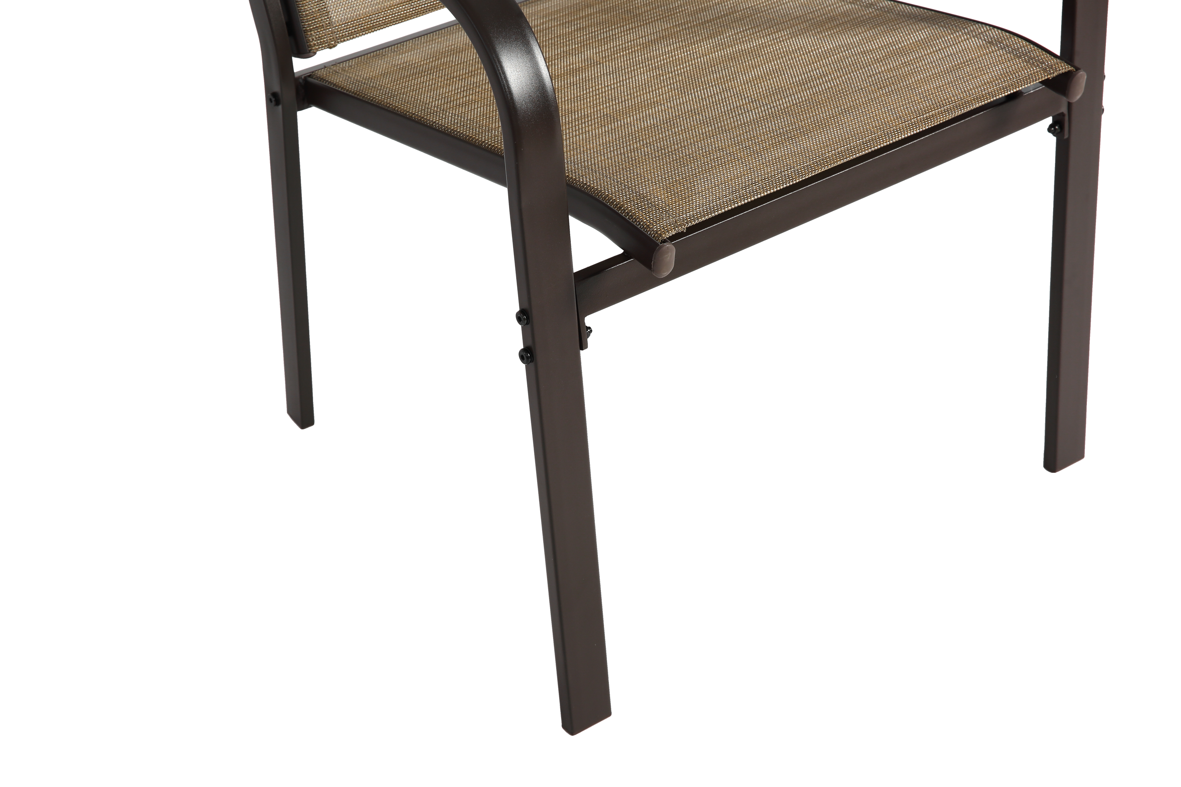 7 Pieces Patio Dining Set with Rectangular Table and 6 Stackable Chairs