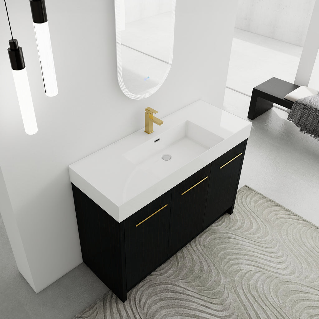 48 Inch Freestanding Bathroom Vanity with Resin Sink