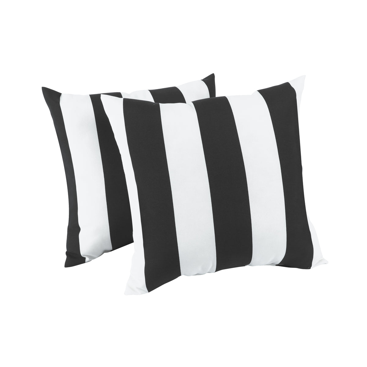 4 Pack Outdoor Pillow Covers - Black/White Striped