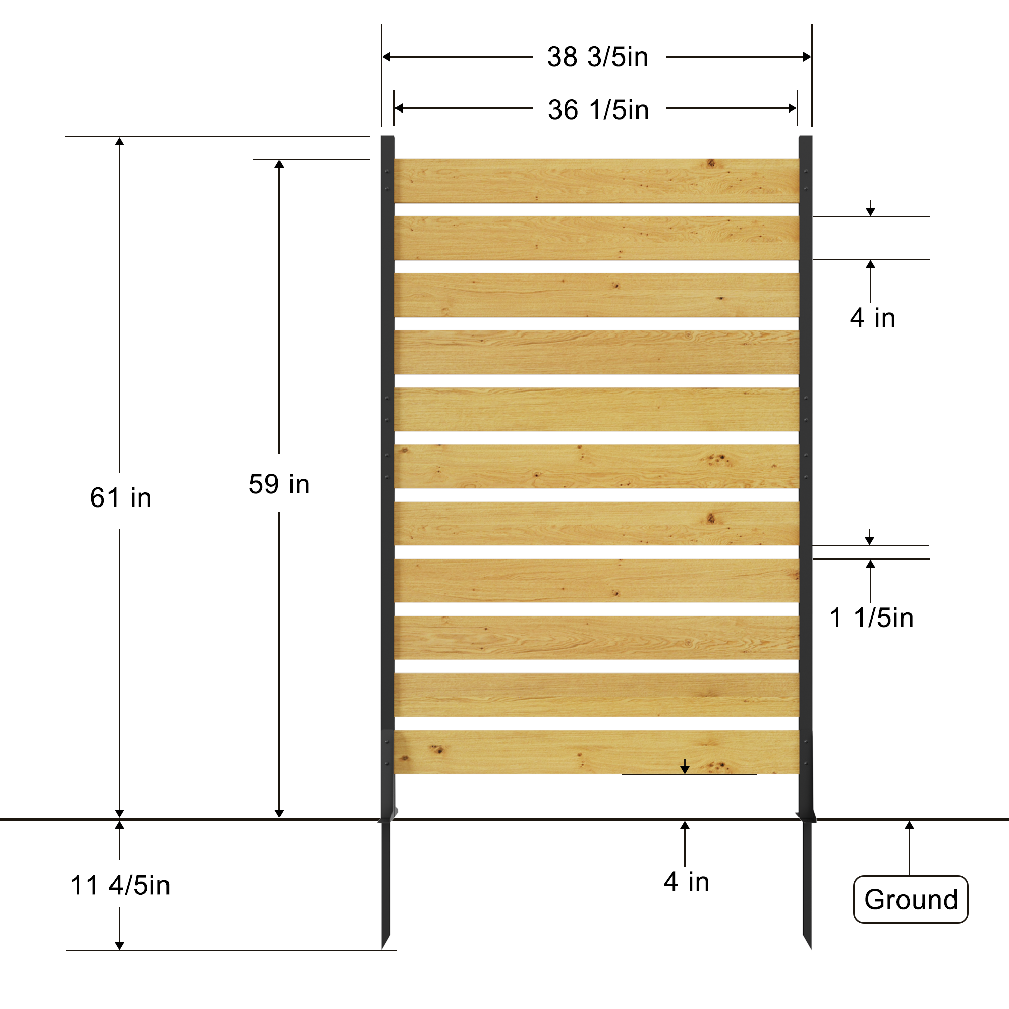 Goodyo Cedar Wood Privacy Screen