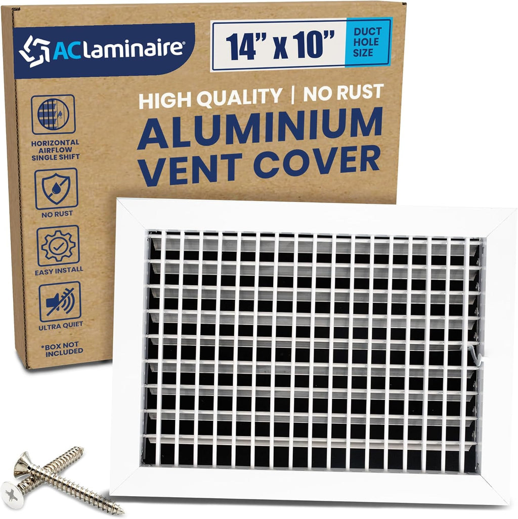 Adjustable Aluminum HVAC Register Vent Cover 14x10 Inch