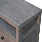 Acid Wash 2-Drawer Open Bedside