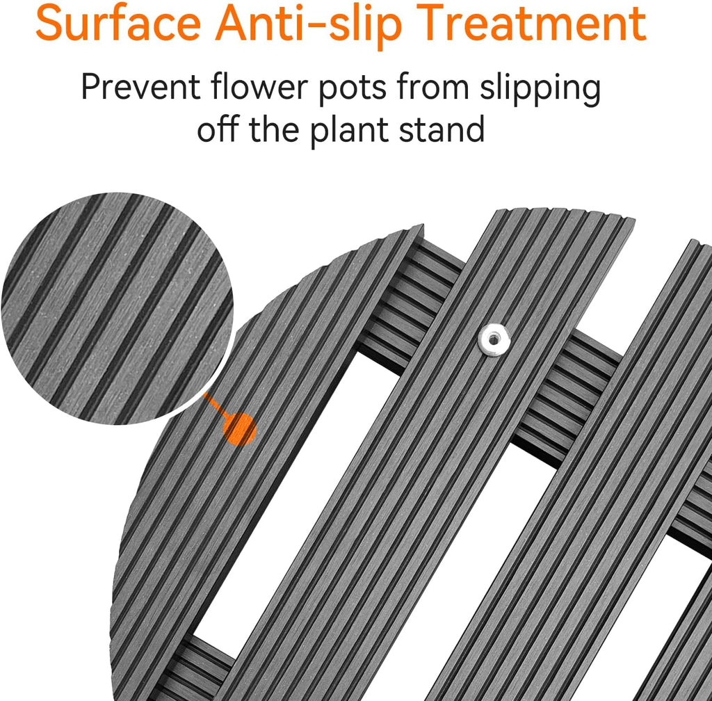 6-Pack 12" Round Plant Stand with 360° Lockable Caster Wheels