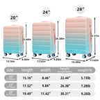 20"/24"/28" 3-Piece Hard Case Luggage Set