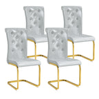 Set of 4 Retro Alligator Skin Upholstered Dining Chairs