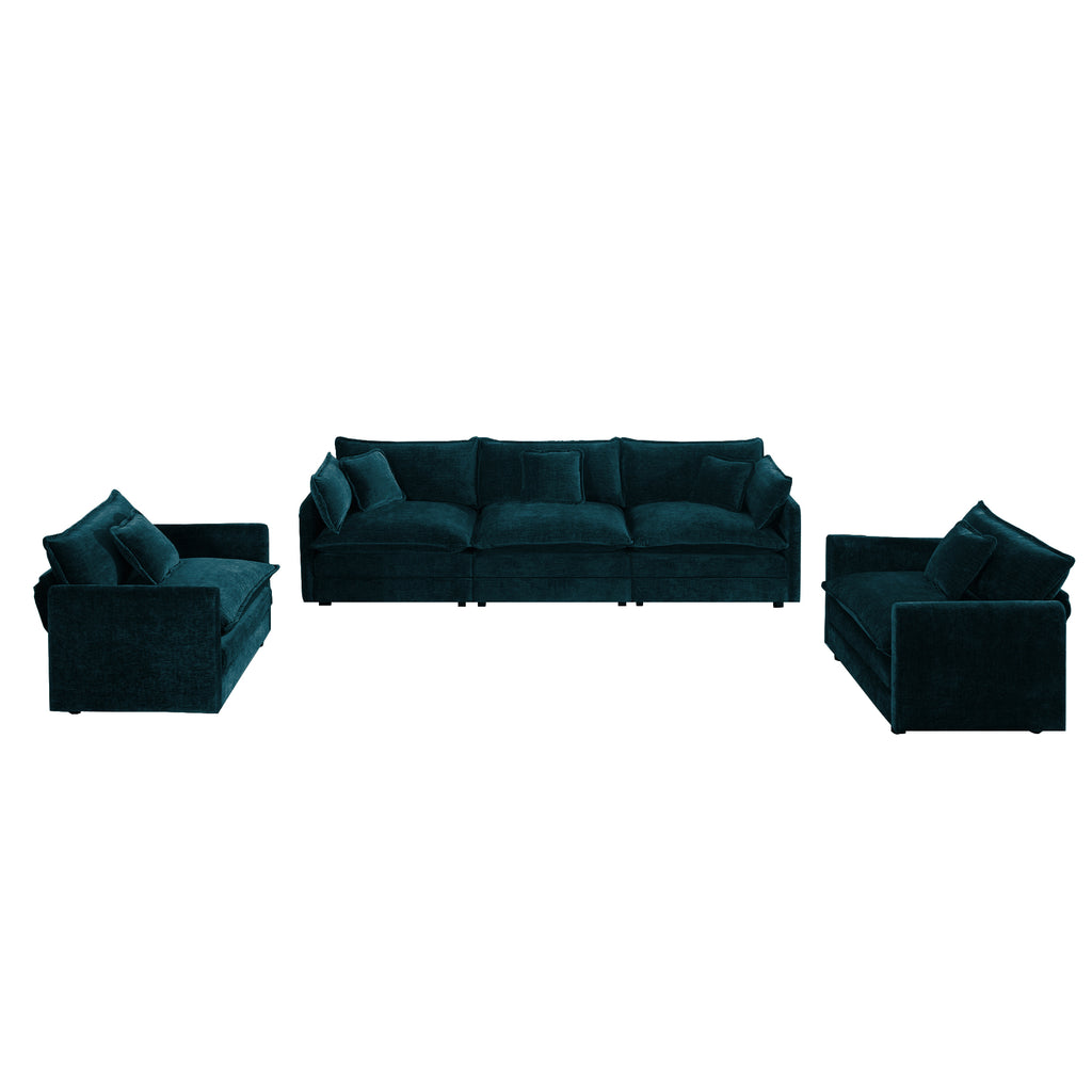 Sofa Set of 3 - Modern Living Room Sofa Set with Accent Chairs