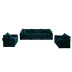 Sofa Set of 3 - Modern Living Room Sofa Set with Accent Chairs