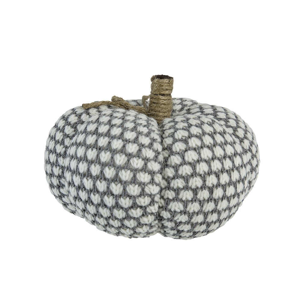 Set of 2 Knite Pumpkin Ornament Decor