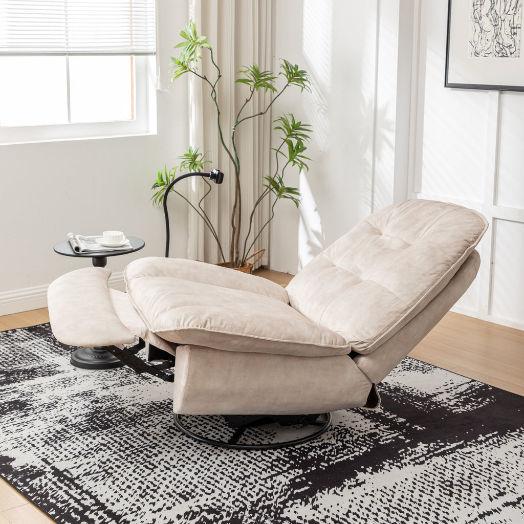 Ivory Recliner with Mobile Phone Holder