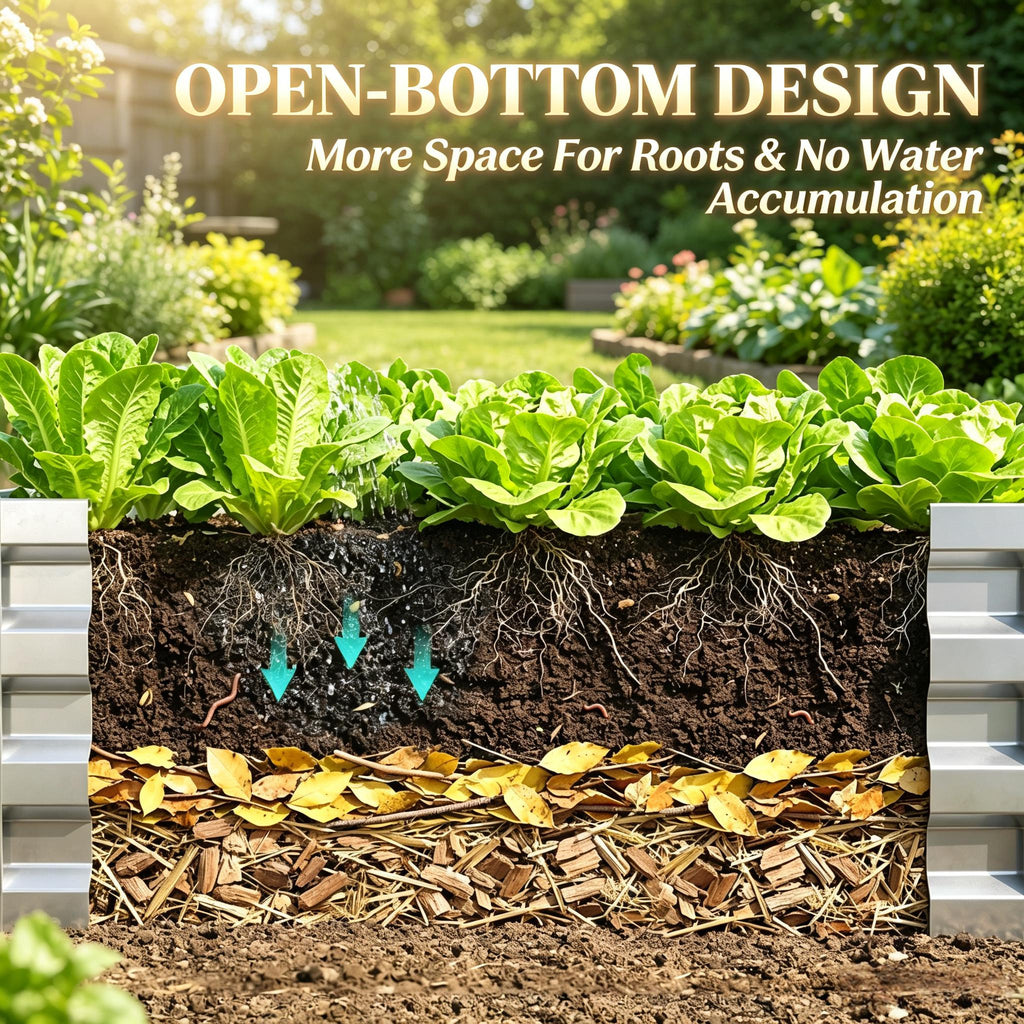 Galvanized Raised Garden Bed, 4' x 2' x 1' Metal Planter Box