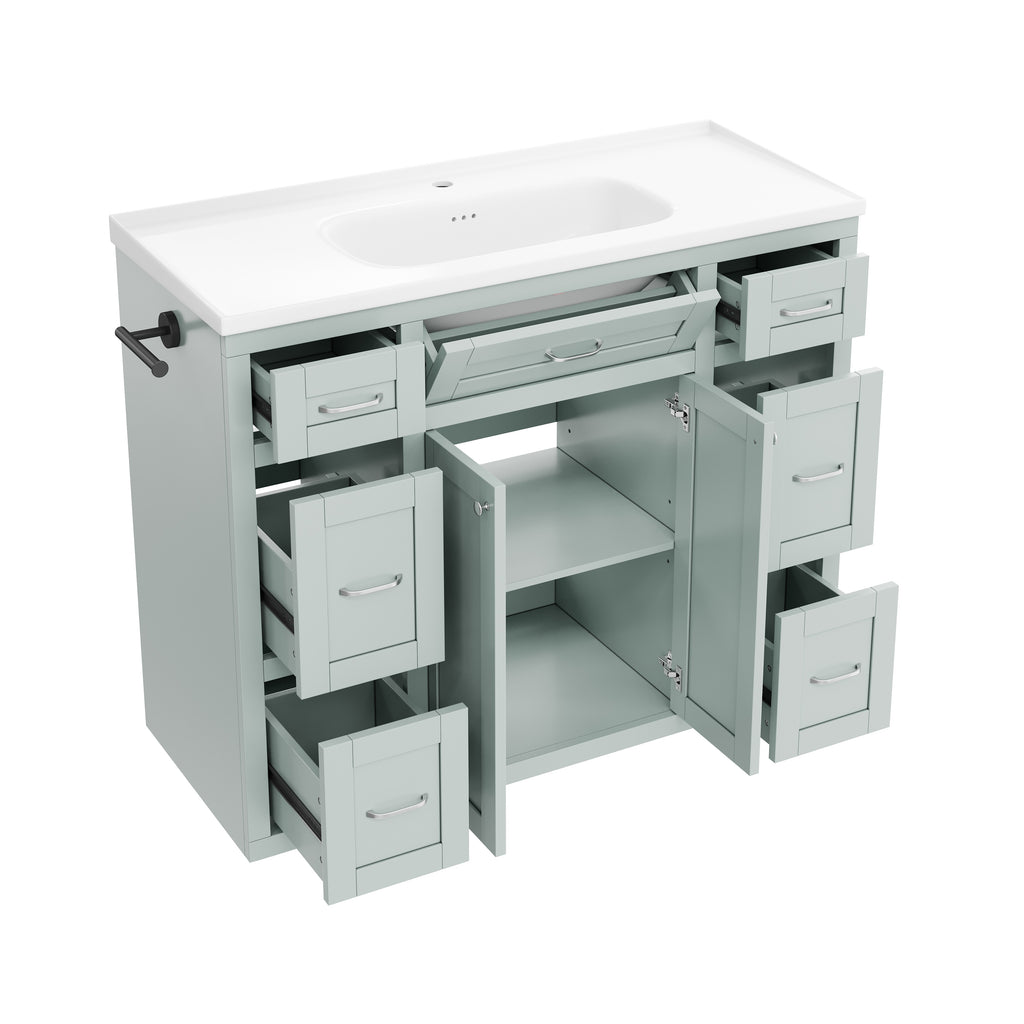 48" Mint Green Bathroom Vanity