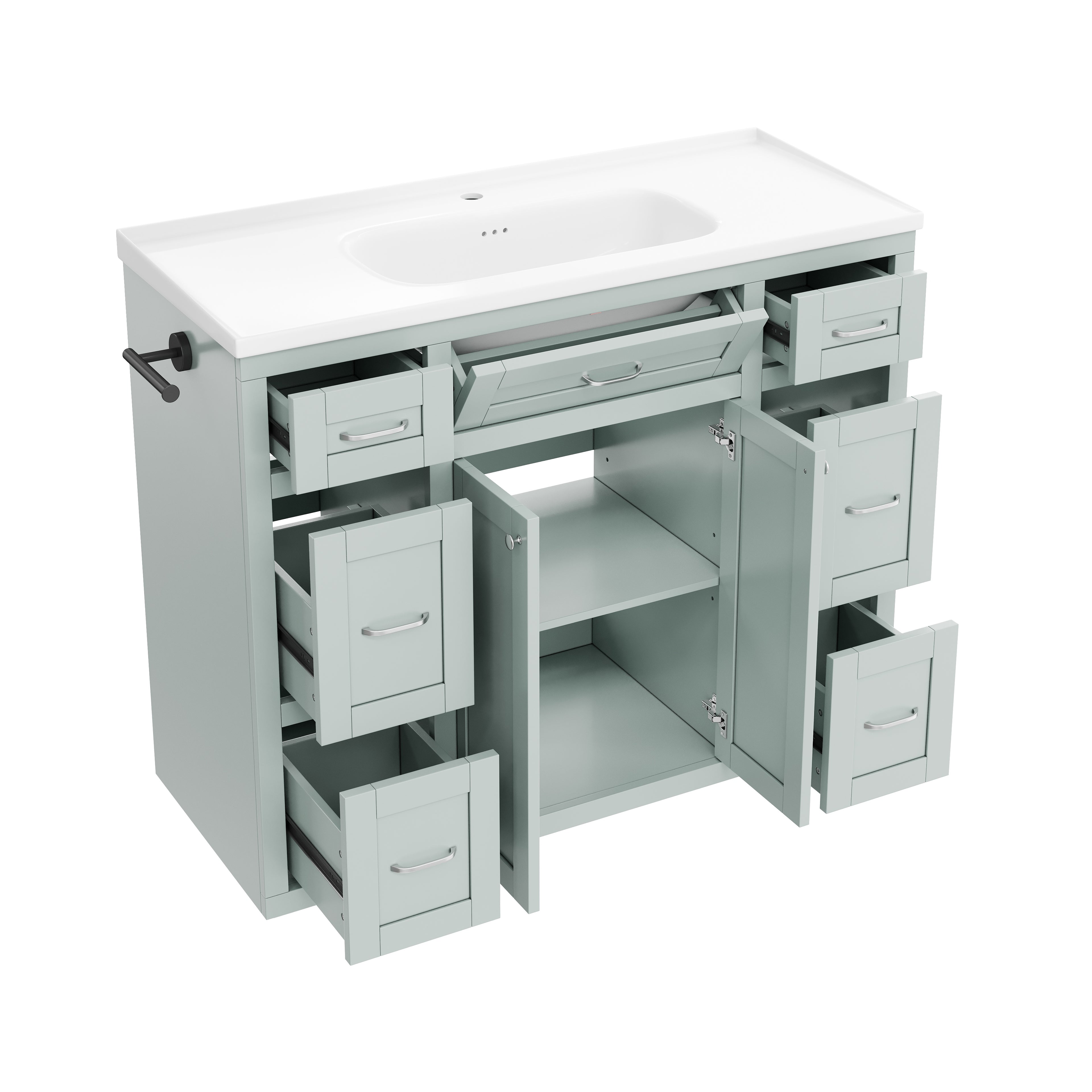 48" Mint Green Bathroom Vanity