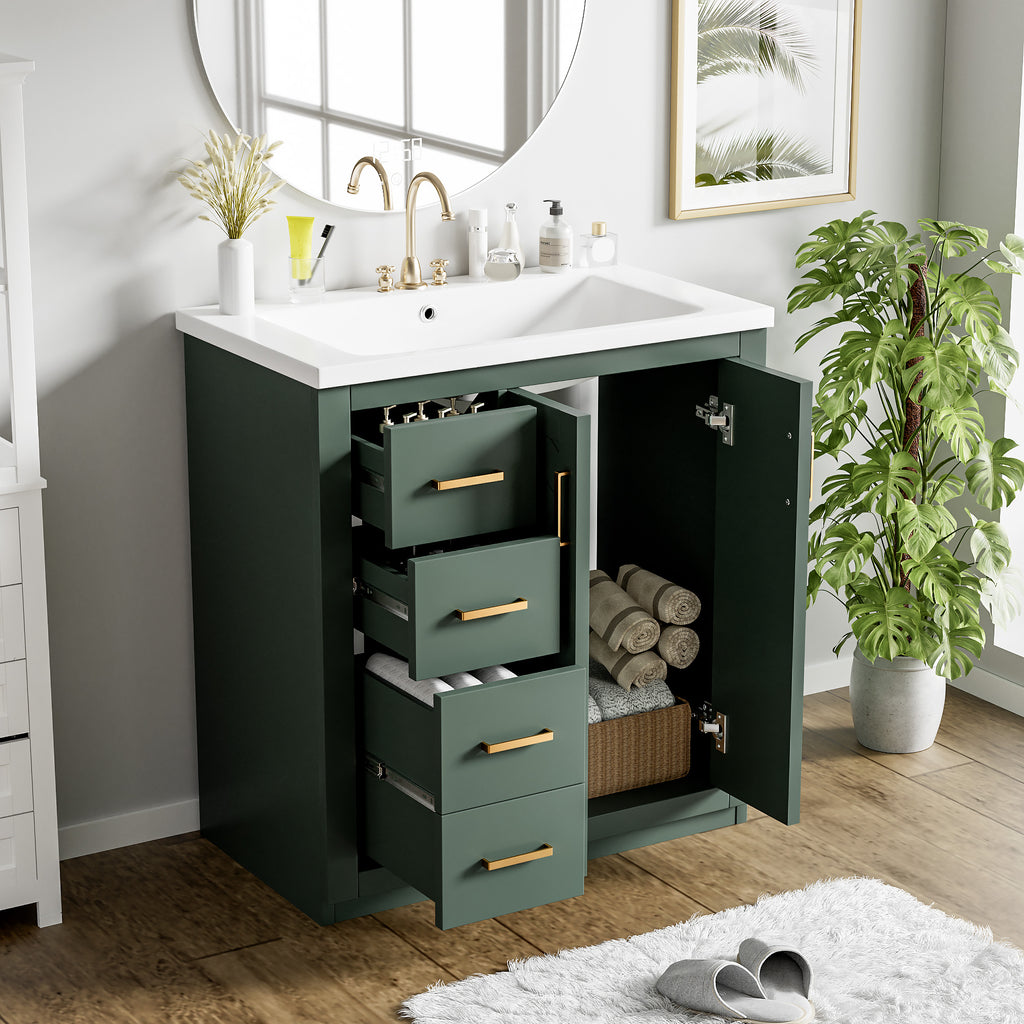 30'' Bathroom Vanity with Ceramic Sink Combo