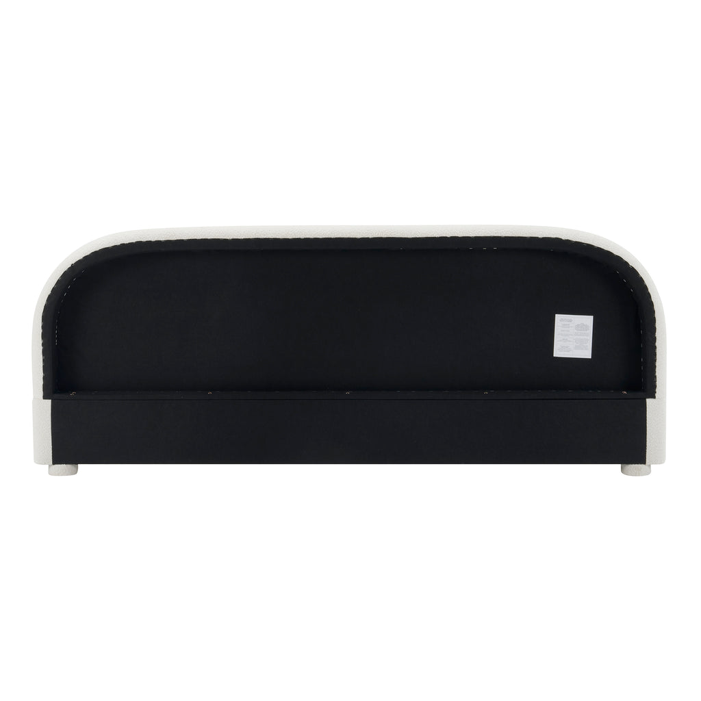 Cream Style Fabric Upholstered Bed