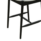 Mid Century Modern Counter Stool Set of 2 - Black & Beige