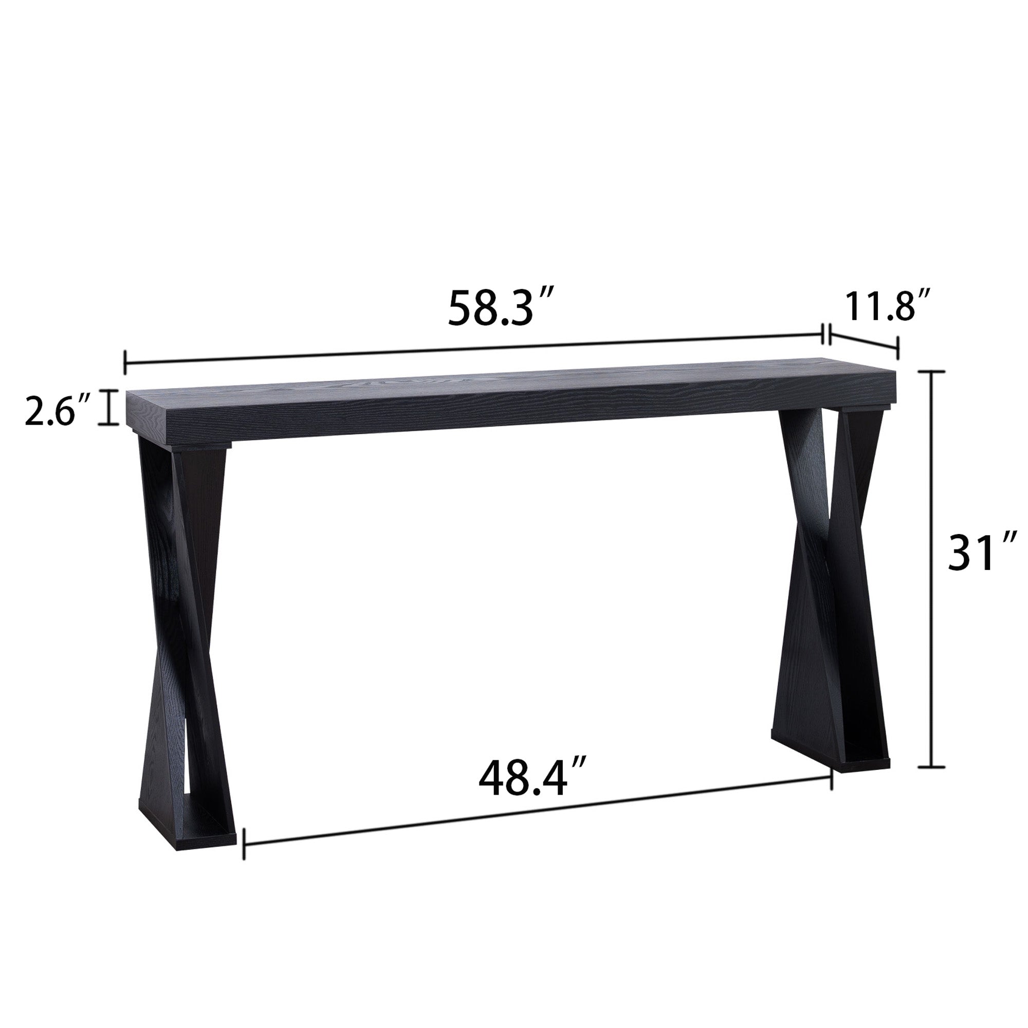 Modern Console Table – 58.3" Narrow Entryway Table