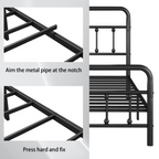 Full Size Metal Bed Frame with Headboard