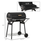 Outsunny 30" Portable Barrel BBQ Grill
