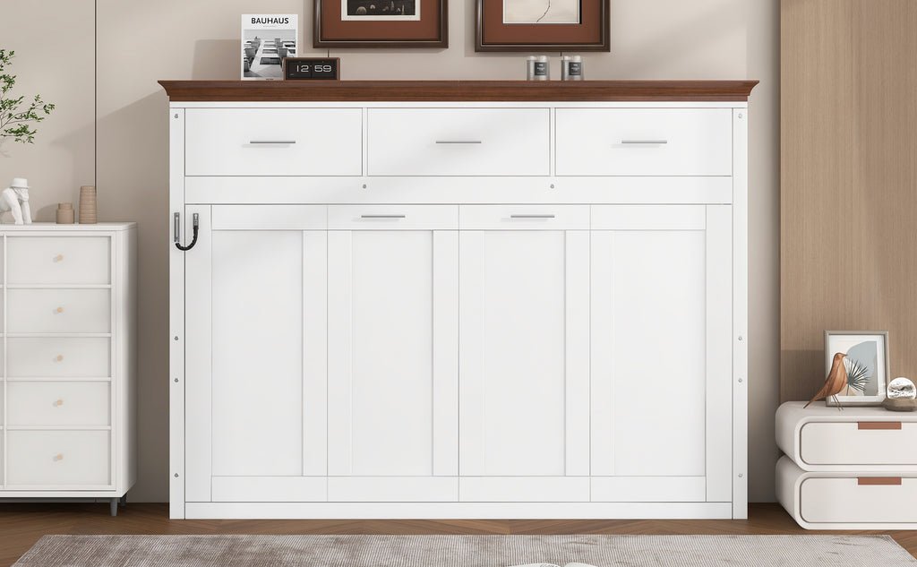 Twin Size Murphy Bed with 3 Drawers