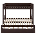 Twin Over Pull-out Bunk Bed with Trundle, Espresso