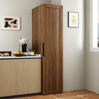 Brown Freestanding Buffet Cabinet with Doors & Shelves