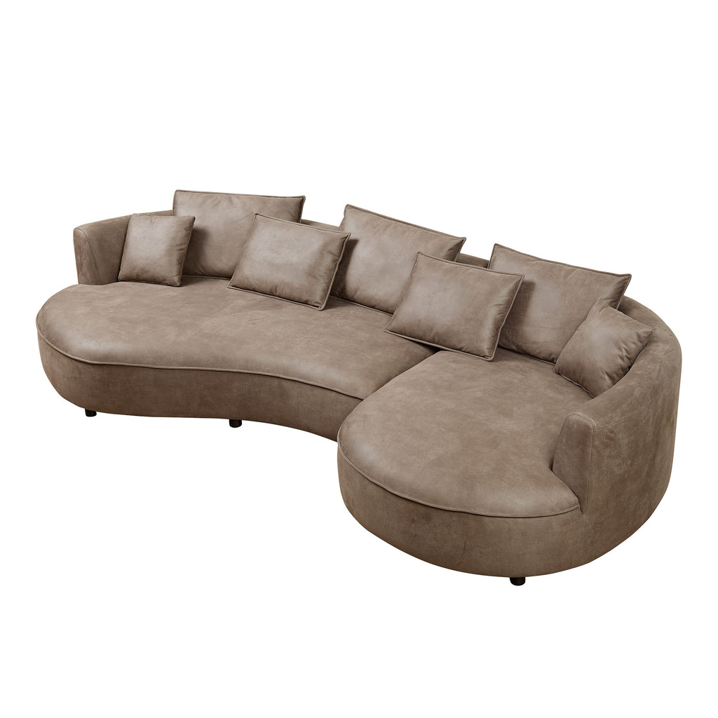 128.74 Inch Modern Sectional Curved Sofa