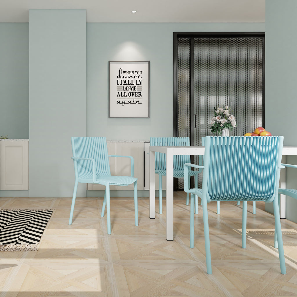 Summer 4-Piece Modern Stackable Armchair Set