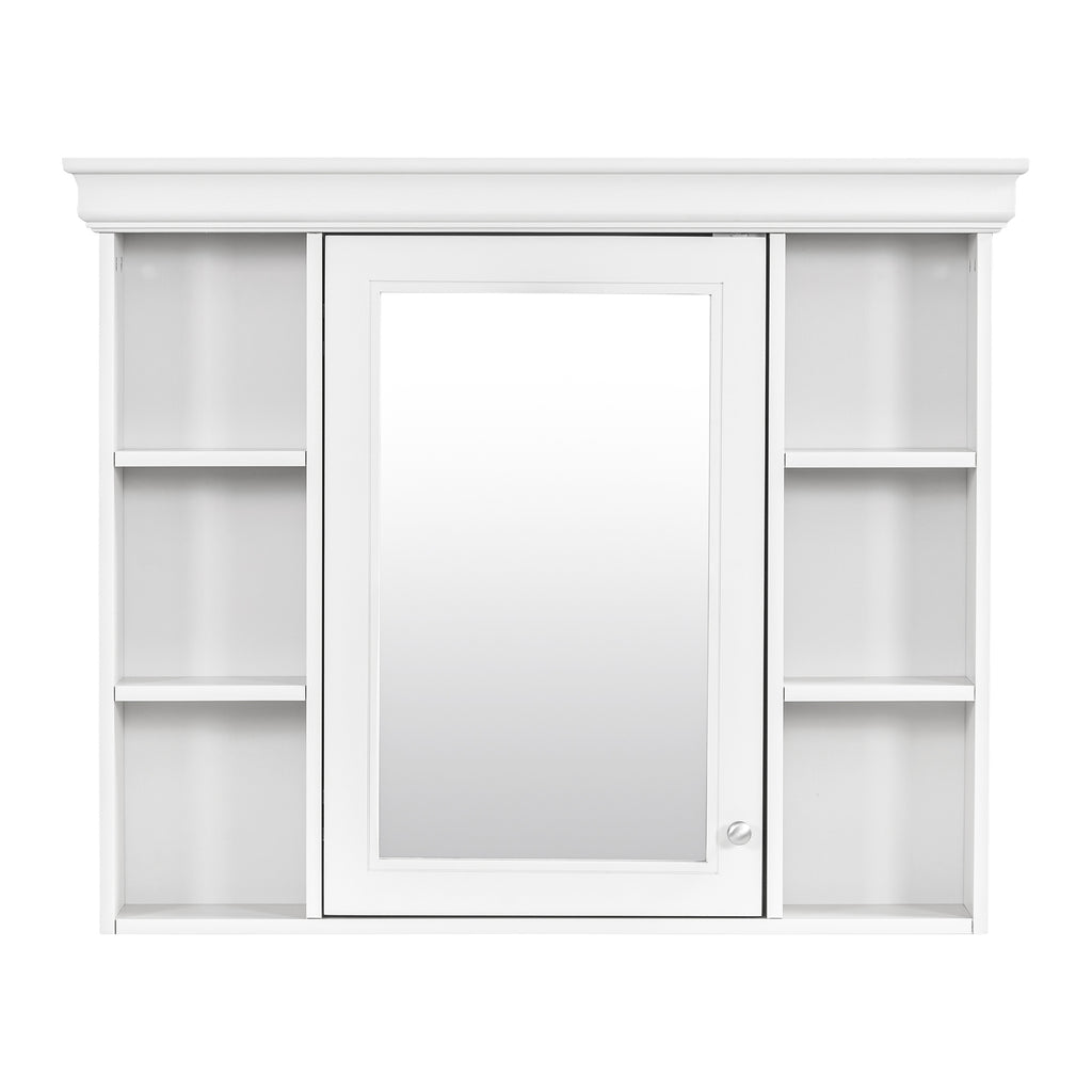 35" x 28" White Wall Mounted Bathroom Storage Cabinet