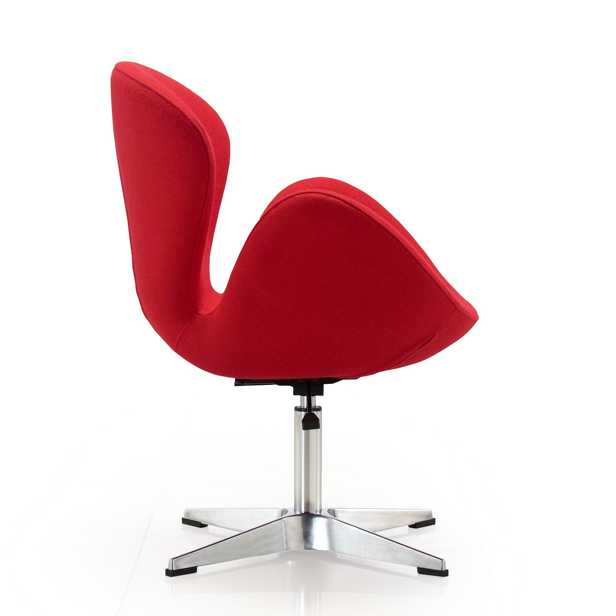 Raspberry Upholstered Swivel Lounge Chair