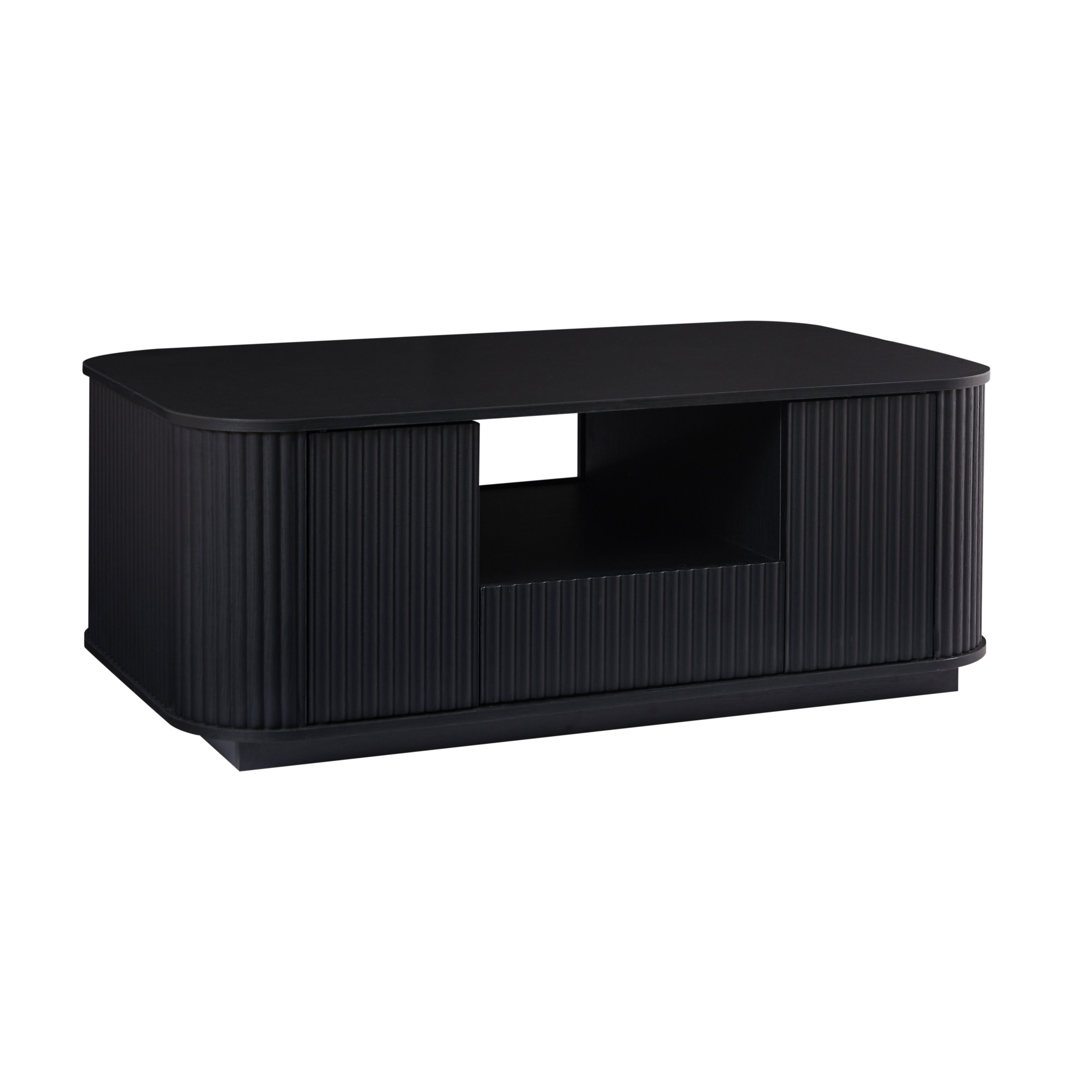 Modern Luxury Oval Coffee Table with Drawers