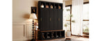 U-Can Farmhouse Entryway Storage Cabinet Coat Closet